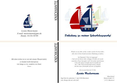 Maritime Einladungskarten Geburtstag