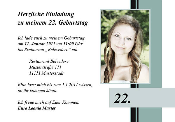 Individuelle Geburtstagseinladungen personalisierte Einladungen zum Geburtstag